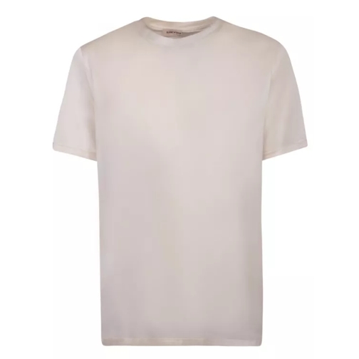 Blanca Vita Crew Neck T-Shirt With Short Sleeves Neutrals 