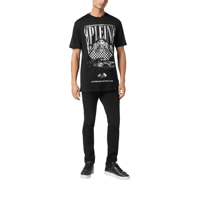 Philipp Plein T-Shirt T-Shirt Racing Mit Schmucksteinen schwarz(Image 4)