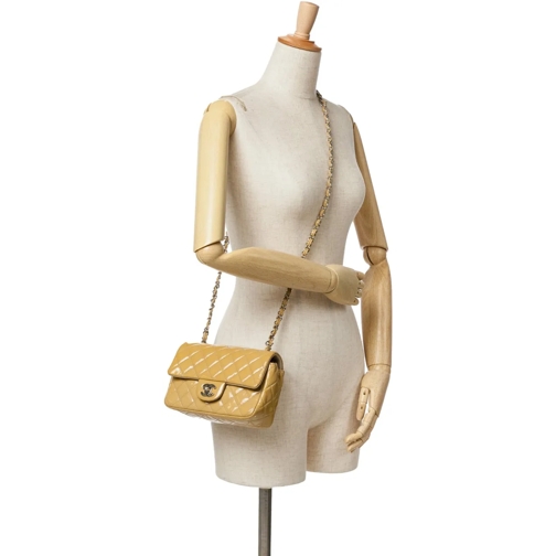 Chanel Sac à bandoulière 2014 Mini Rectangular Classic Patent Single Flap gelb (Image 17)