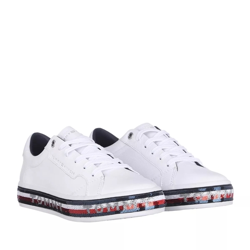 Tommy Hilfiger Sequin Foxing Dress Sneaker White Low-Top Sneaker