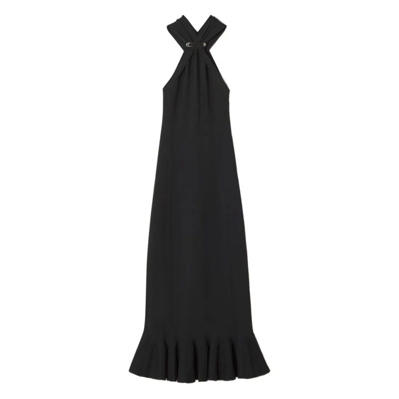 Lanvin Midikleid Halter Neck Midi Dress Black