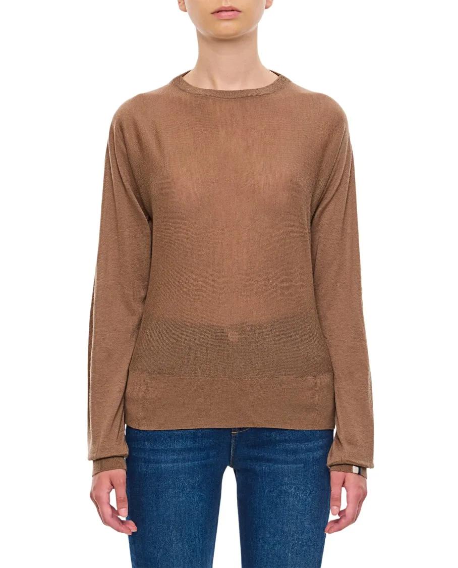 Extreme Cashmere - Elleni Cashmere Round Neck Sweater - Größe ONE SIZE - braun