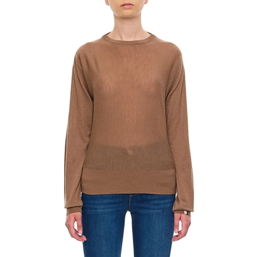 Extreme Cashmere Pullover Elleni Cashmere Round Neck Sweater Brown