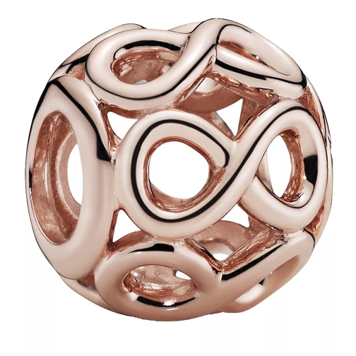 Pandora Offen gearbeitetes Unendlichkeits Charm 14k Rose gold-plated unique metal blend Pendentif