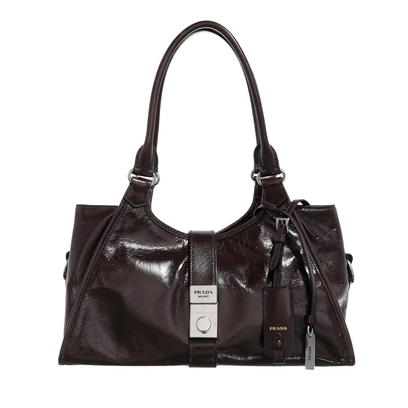 Prada Tote Medium Leather Tote Brown