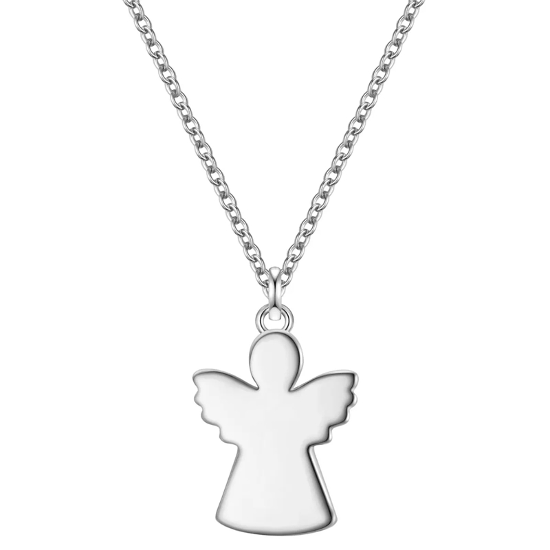 Glanzstücke München Mittellange Halskette Sterling Silber Halskette Engel silber