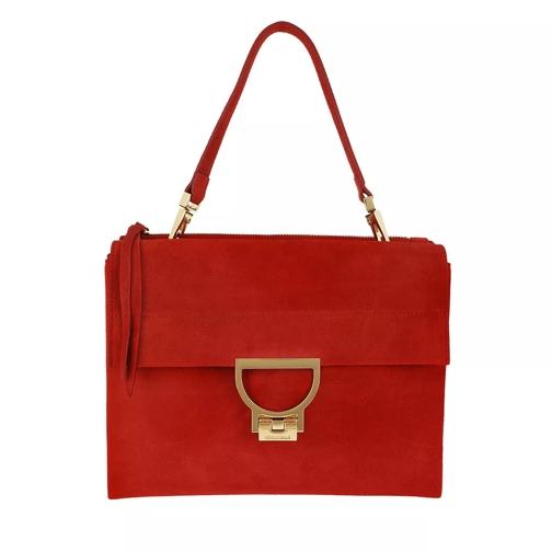 Coccinelle Arlettis Suede Crossbody Bag Large Coquelicot Crossbody Bag