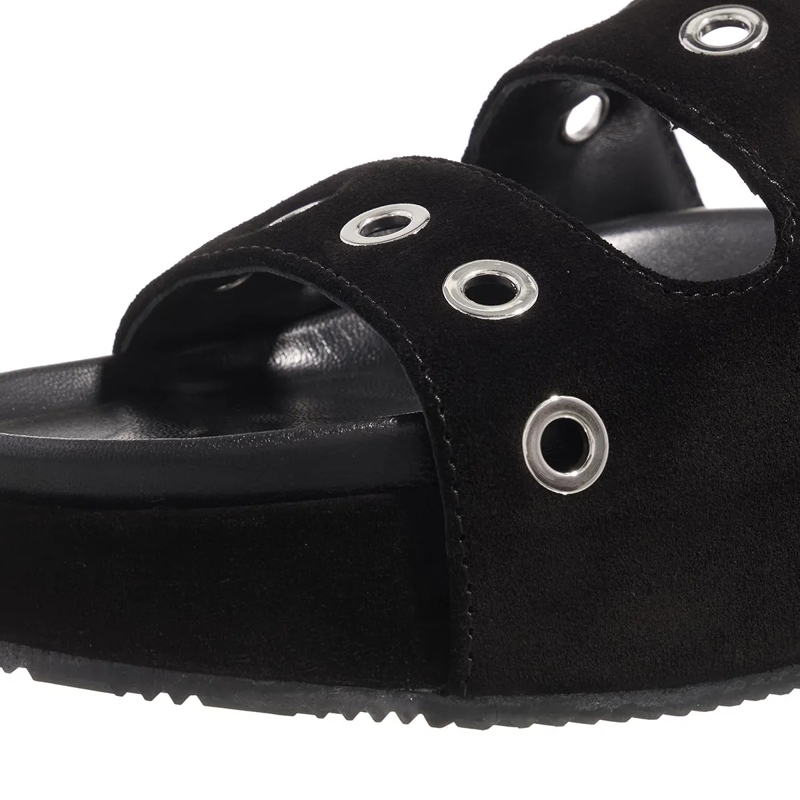 INUIKII Slides Suede Studs Black(Image 5)