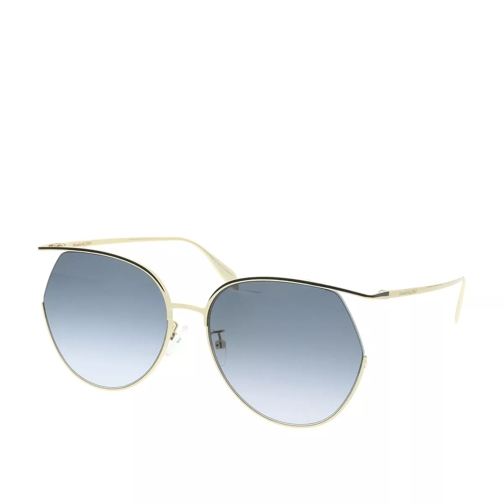 Alexander McQueen AM0255S-001 61 Sunglasses Gold-Gold-Grey Solglasögon