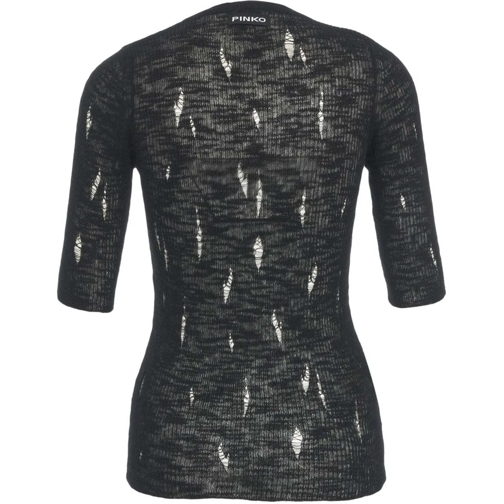 Pinko T-shirts Top with destroyed details schwarz (Image 2)
