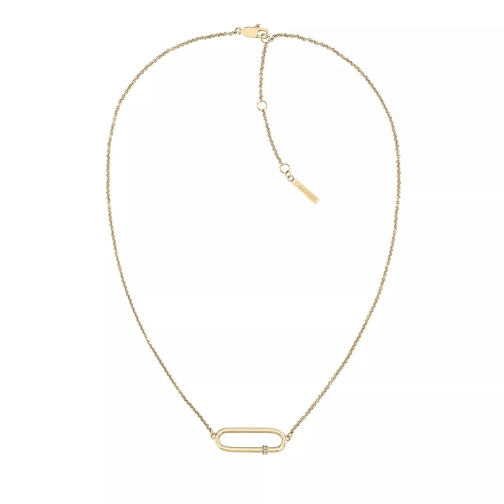 Calvin Klein Elongated Oval gold Kurze Halskette