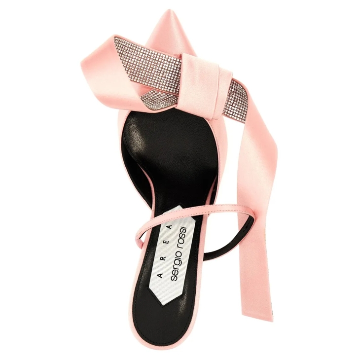 sergio rossi Area Marquise' Satin Mules Pink | Mules