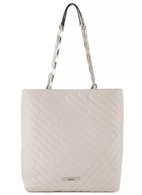 Isabel Marant Shopper - Merine N/S Hobo Bag  - Chalk - Leather - Gr. unisize - in Weiß - für Damen