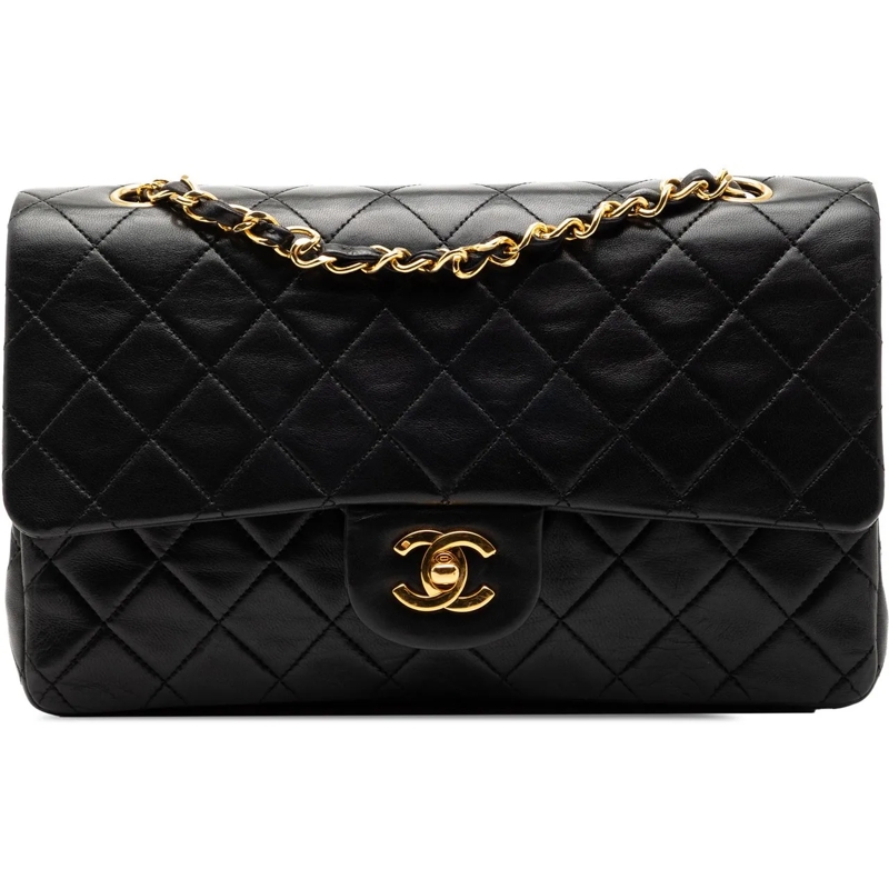 Chanel Schultertasche Medium Classic Lambskin Double Flap schwarz