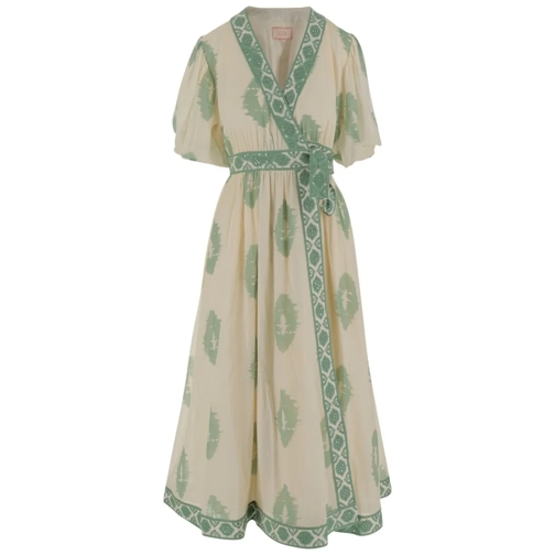 CALLING JUNE Robes midi Marlin Cotton Midi Dress Green