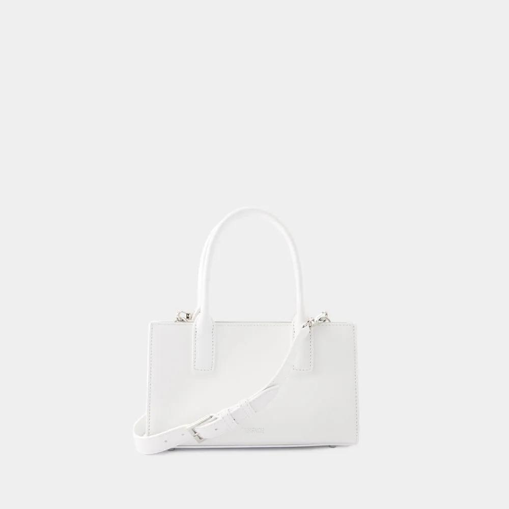 Versace Shoppers & Totes Small Tote Bag Leather White in wit