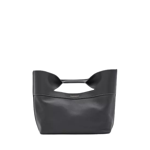 Alexander McQueen Fourre-tout THE BOW SMALL LEATHER TOTE BAG Black