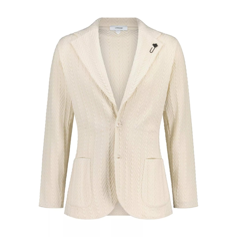Lardini Anzugjacke Sakko aus Strick Beige(Image 2)
