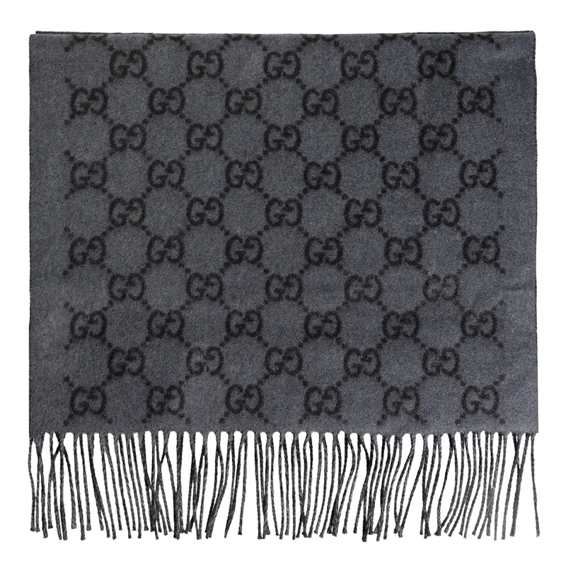 Gucci Kaschmirschal GG Cashmere Scarf 45X190 Grey
