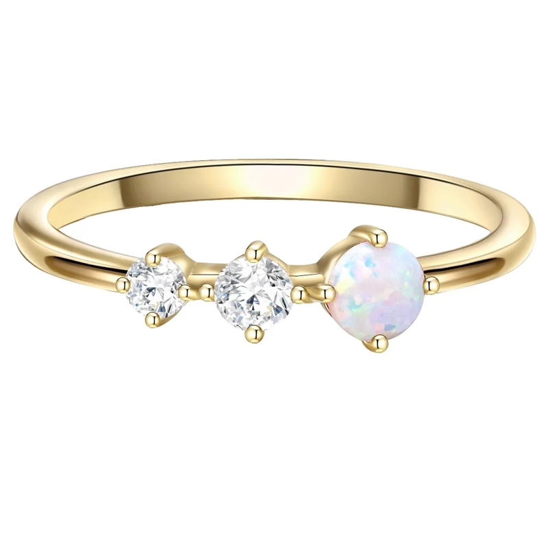 Glanzstücke München Ring Sterling Silber Ring Zirkonia gold