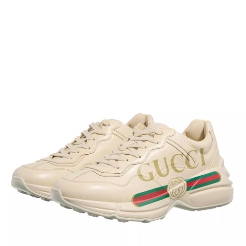 Gucci Low-Top Sneaker Rhyton Gucci Logo Sneaker Leather Ivory