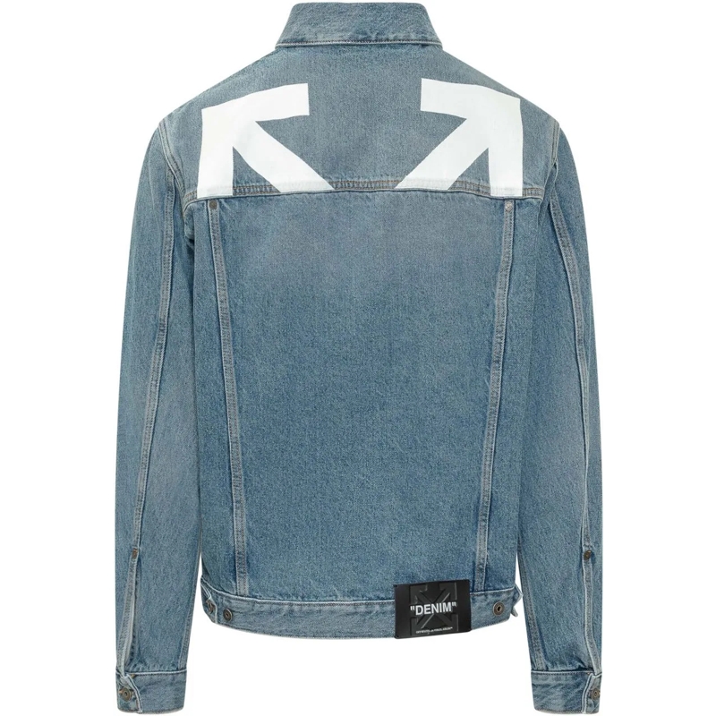Off-White Veste en jean Giacca in Denim con Tasche blau(Image 2)