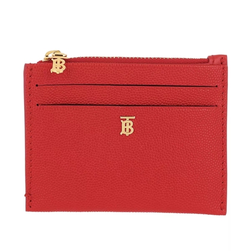 Burberry Monogram Motif Card Case Grainy Leather Red Korthållare