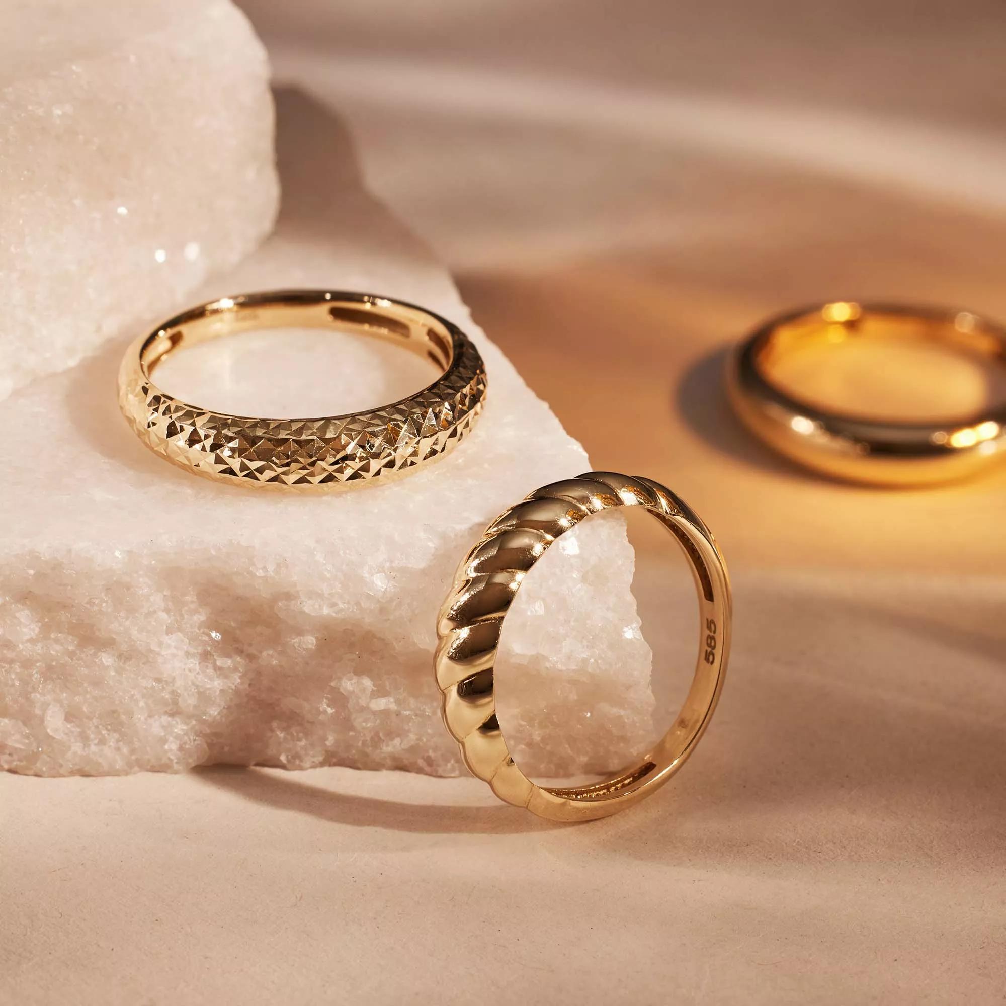 Thumbnail - Isabel Bernard Ring - Rivoli Laura 585 Gold Ring - Gr. 58 - in Gold - für Damen