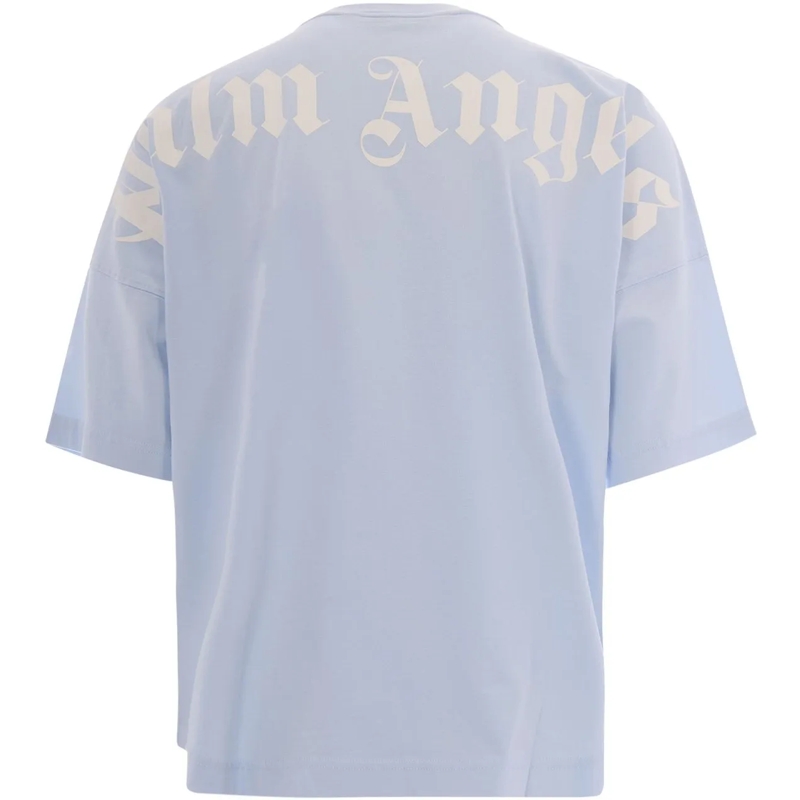 Palm Angels T-shirt T-Shirts And Polos Baby Blue Off White hellblau(Image 3)