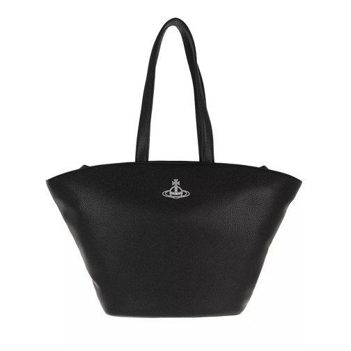 Vivienne Westwood Johanna Curved Tote Bag Black Shopper