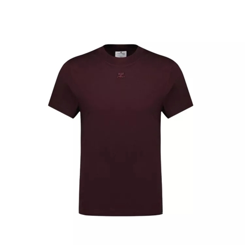 Courrèges Ac Straight T-Shirt - Cotton - Burgundy Burgundy 