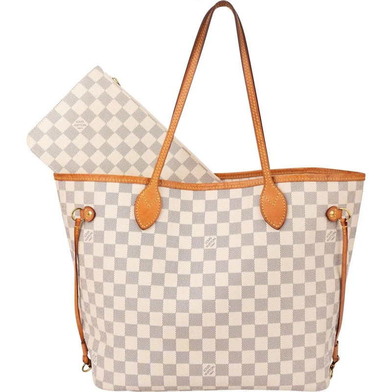 Louis Vuitton Tote Louis Vuitton Damier Azur Monogram Neverfull MM Sh weiß