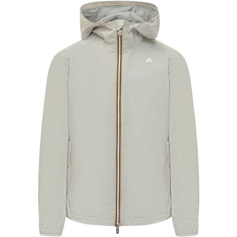 K-Way Parka Giacca con cappuccio e zip frontale weiß