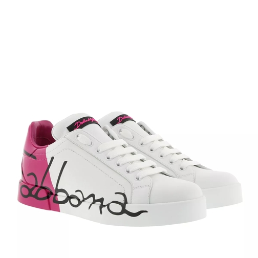 Dolce&Gabbana Portofino Sneakers Bi-Color Bianco/Fucsia sneaker basse
