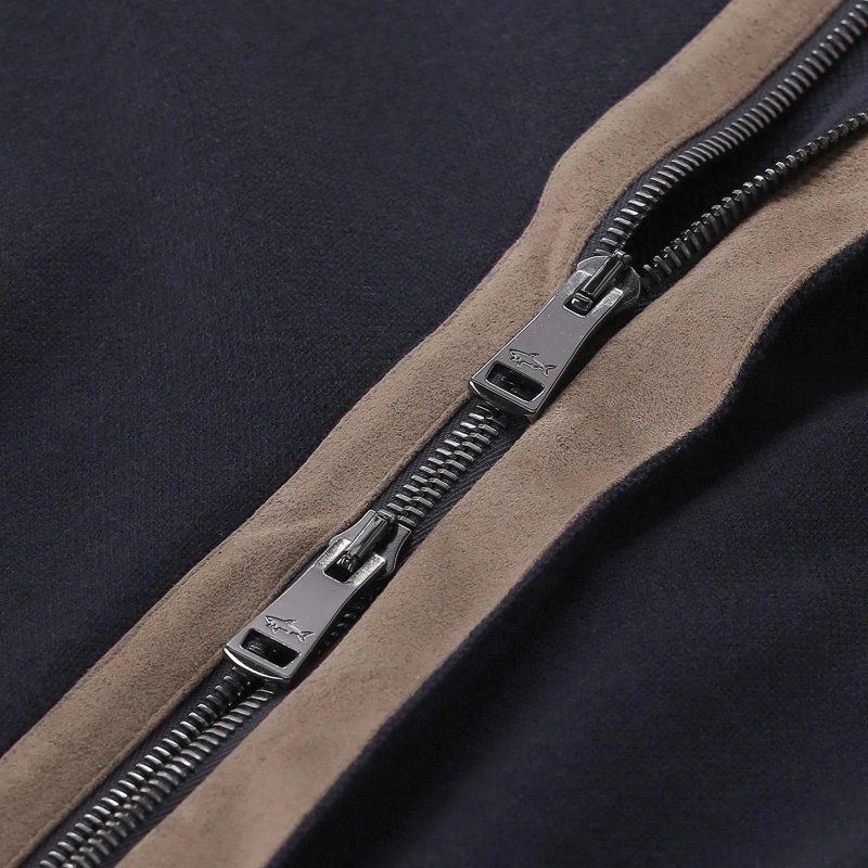 Paul & Shark Strickjacke Strickjacke aus Wolle blau(Image 4)