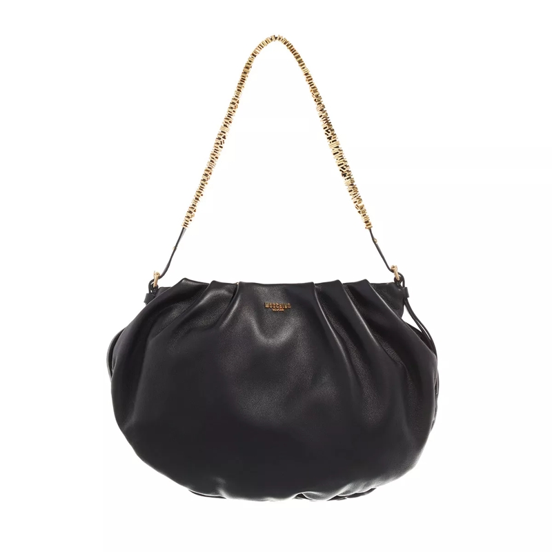 Moschino Pochette Mini Lettering Shoulder Bag Fantasy Print Black