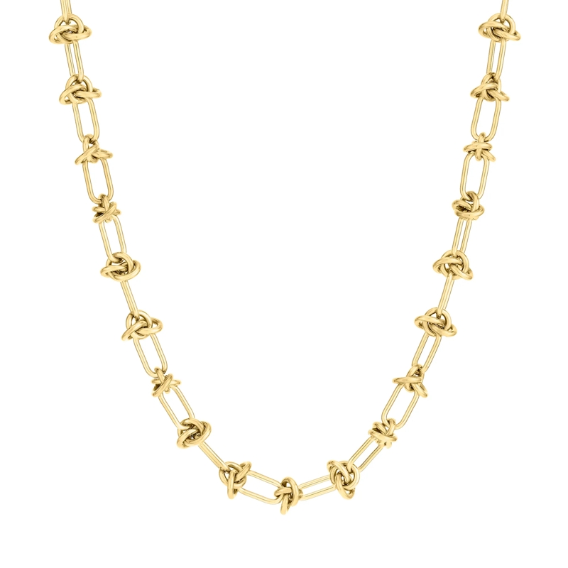 Liebeskind Berlin Mittellange Halskette Edelstahl The Knot gold