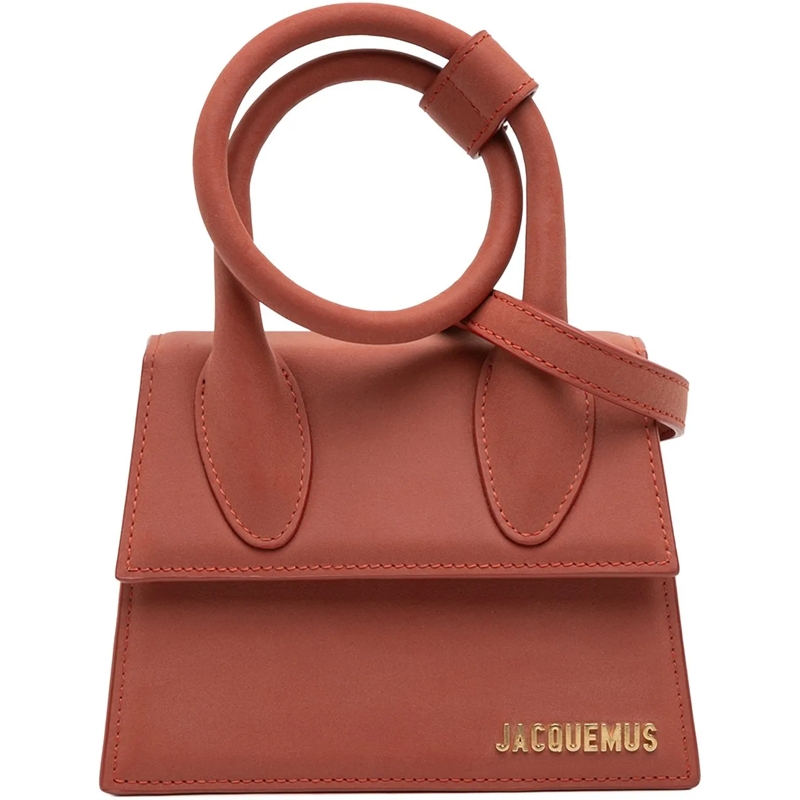 Jacquemus Schultertasche Nubuck Le Chiquito Noeud rot