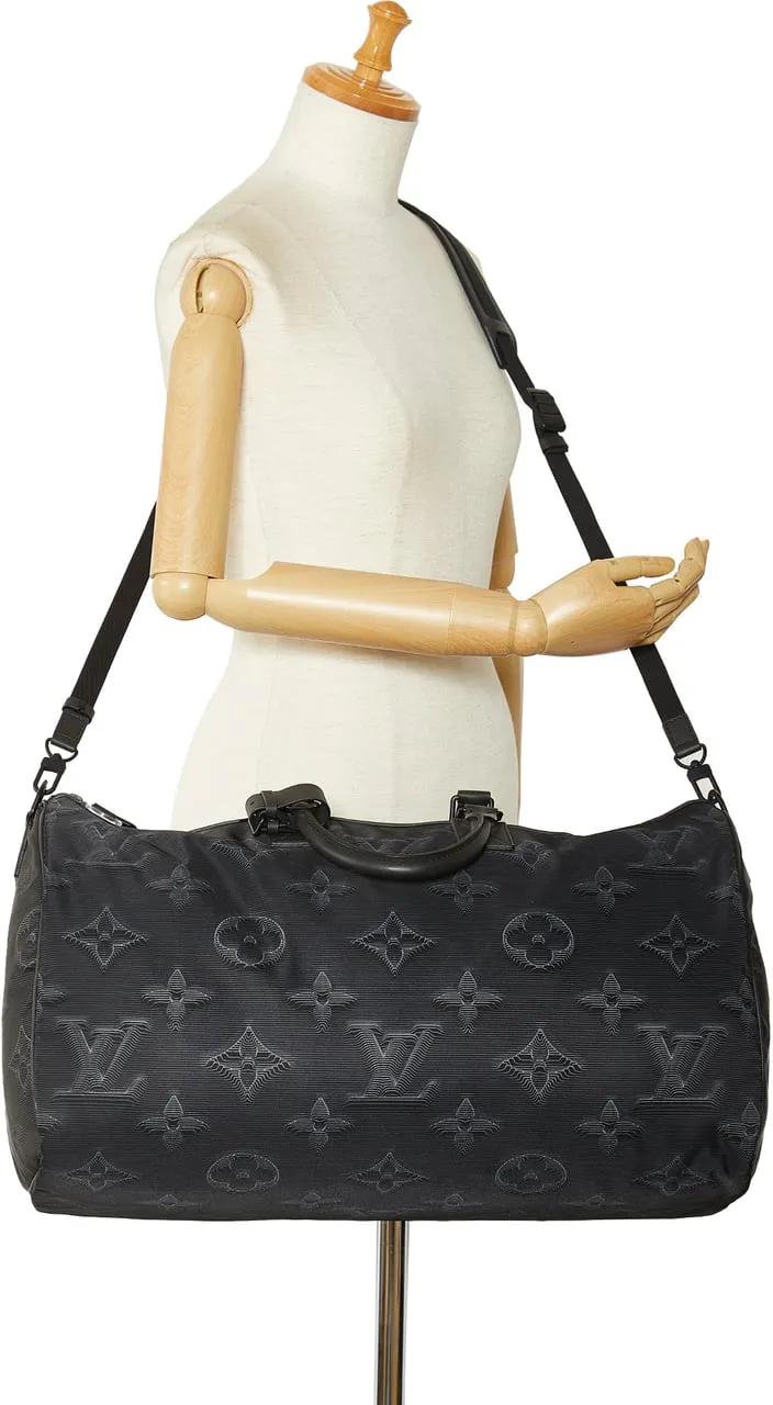 Thumbnail - Louis Vuitton Weekender - 2020 Monogram 3D 2054 Reversible Keepall Bandoulie - Gr. unisize - in Schwarz - für Damen