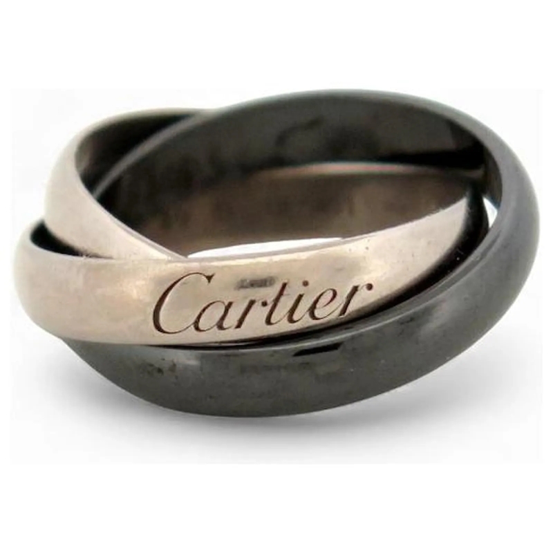 Cartier Ring CARTIER TRINITY KLASSISCHER KERAMIKRING CRB4234100 silber