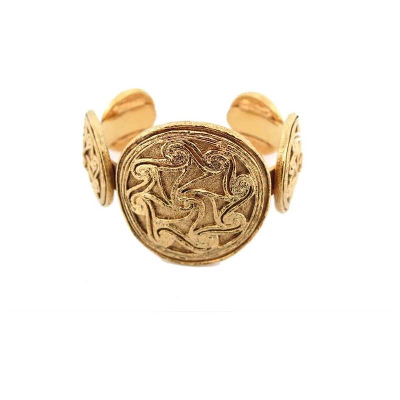 Chanel Armband NEUES VINTAGE CHANEL ARMREIF AUS GOLDPLATTIERTER M gold