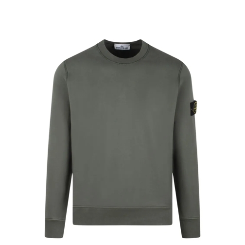 Stone Island Logo Crewneck Sweatshirt Green Truien