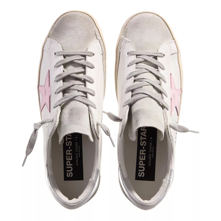 Golden Goose Super Star White Ice Orchid Pink Silver sneaker basse