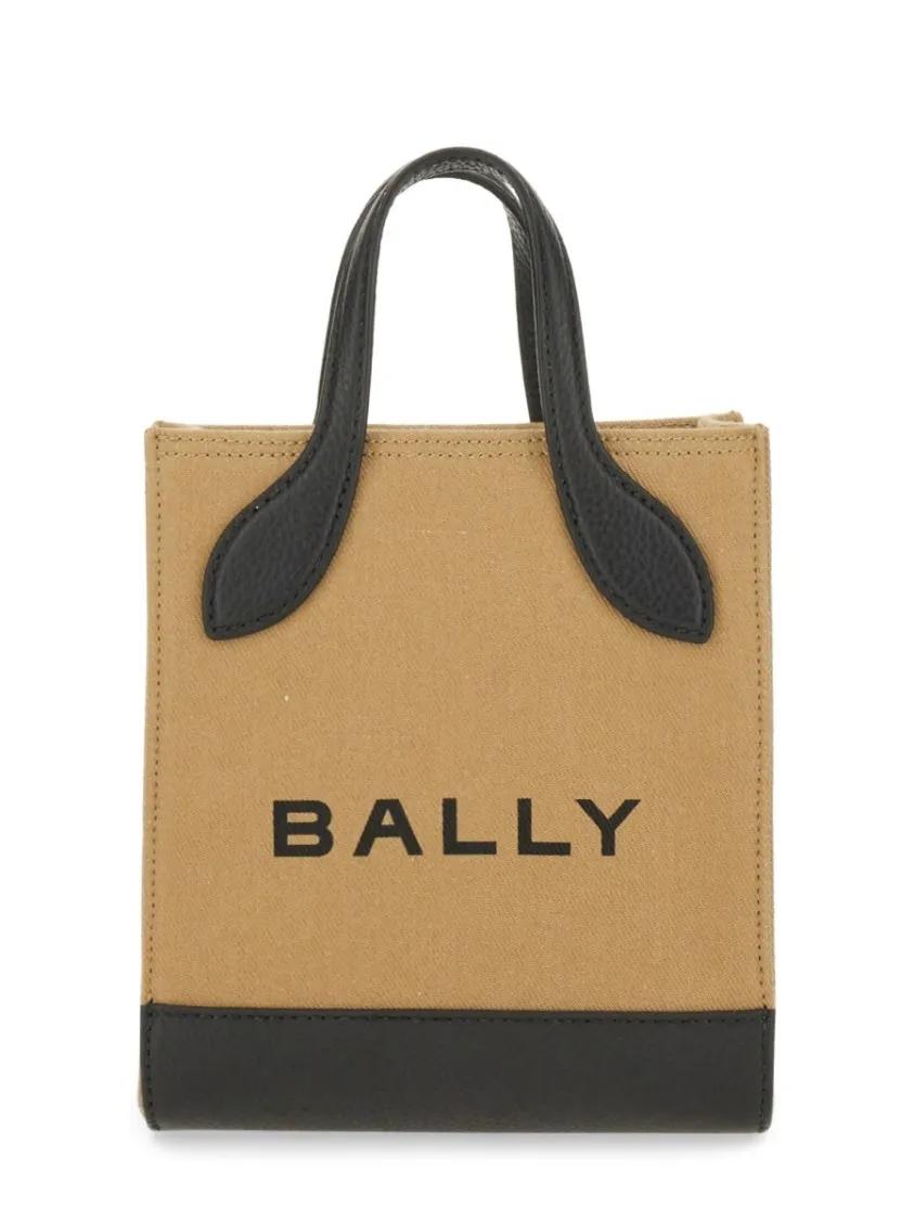 Bally Shoppers & Totes Structured Bag With Prominent Logo in beige