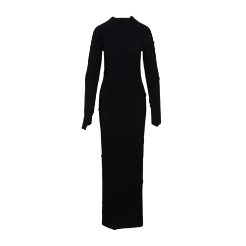 Balenciaga Spiral Black Viscose Maxi Dress Black Maxikleider