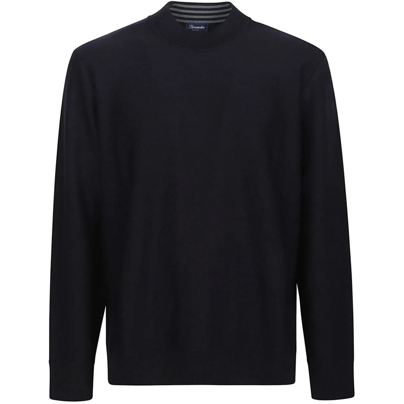 Drumohr  Round Neck Sweater Blue blau