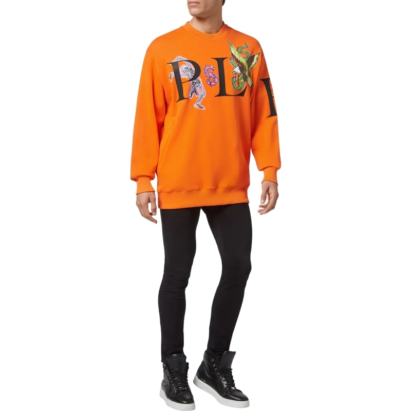Philipp Plein Top Sweatshirt Tattoo orange(Image 4)