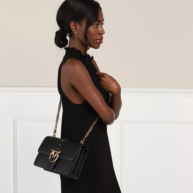 Pinko Crossbody Bag Love Classic Icon Simply Nero Antique Gold(Image 2)