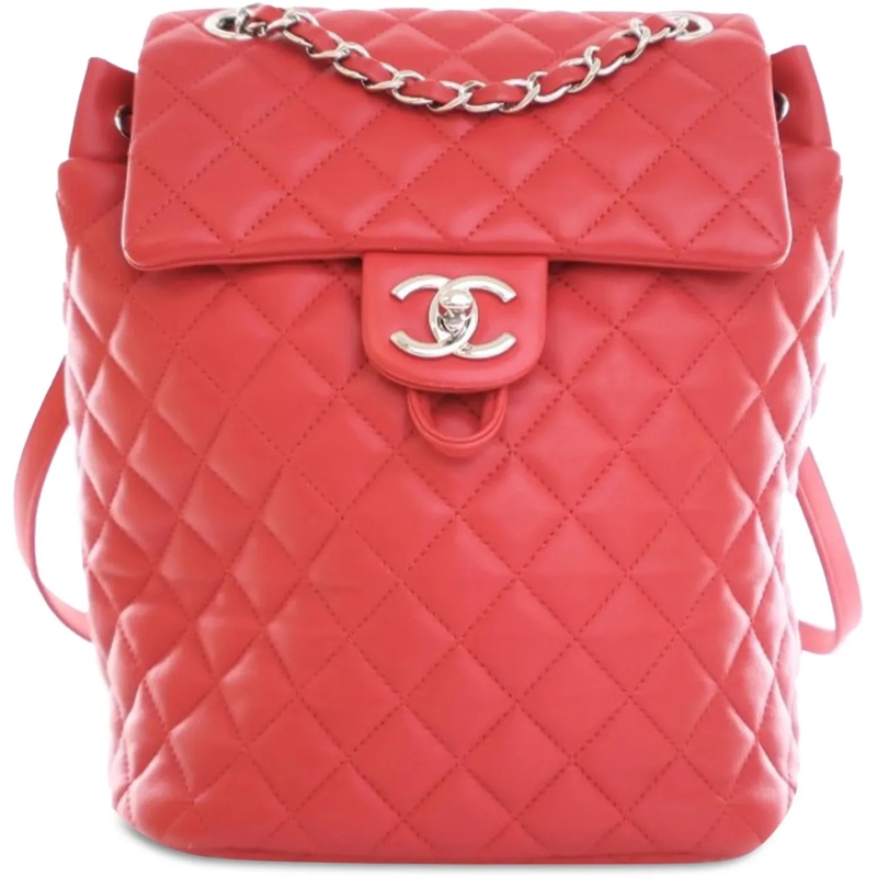 Chanel Rucksack Small Lambskin Urban Spirit Backpack rot