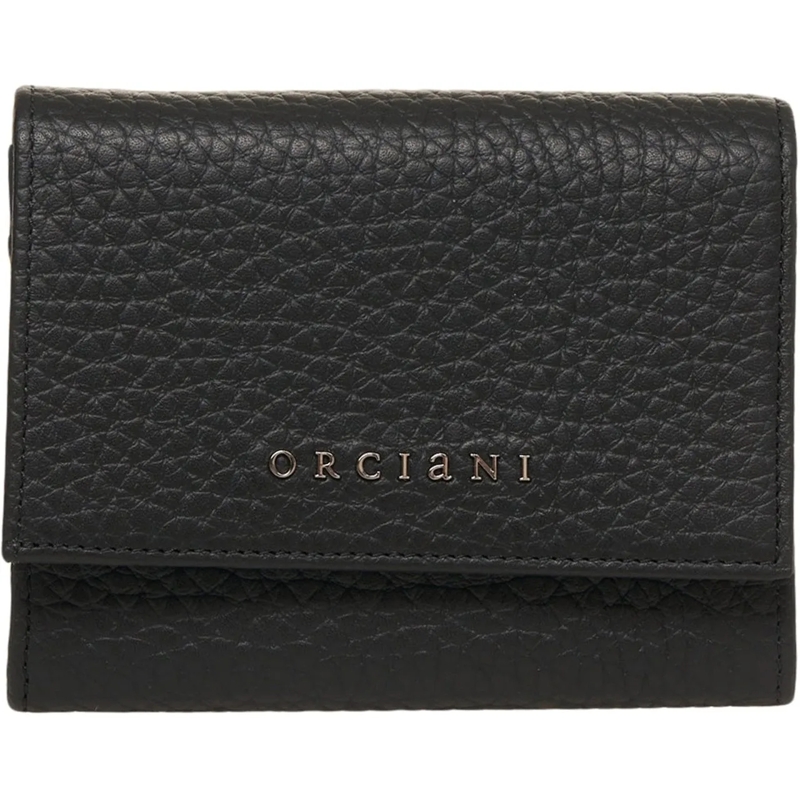 Orciani Porte-monnaie Grained leather wallet schwarz